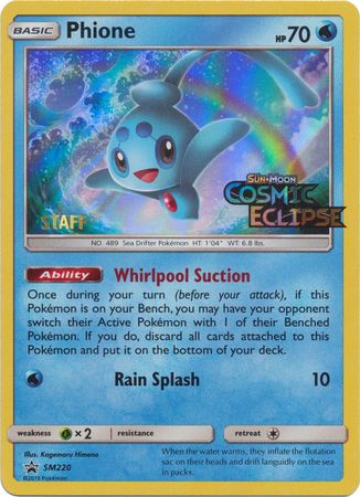 Phione (SM220) (Staff Prerelease Promo) [Sun & Moon: Black Star Promos] | Good Games Adelaide SA