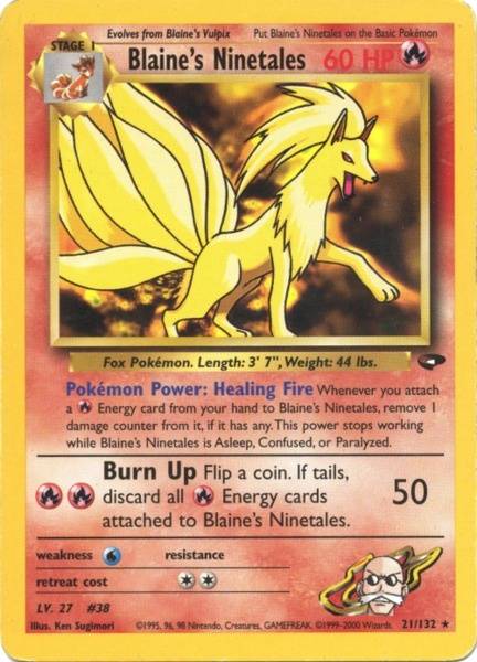 Blaine's Ninetales (21/132) [Gym Challenge Unlimited] | Good Games Adelaide SA