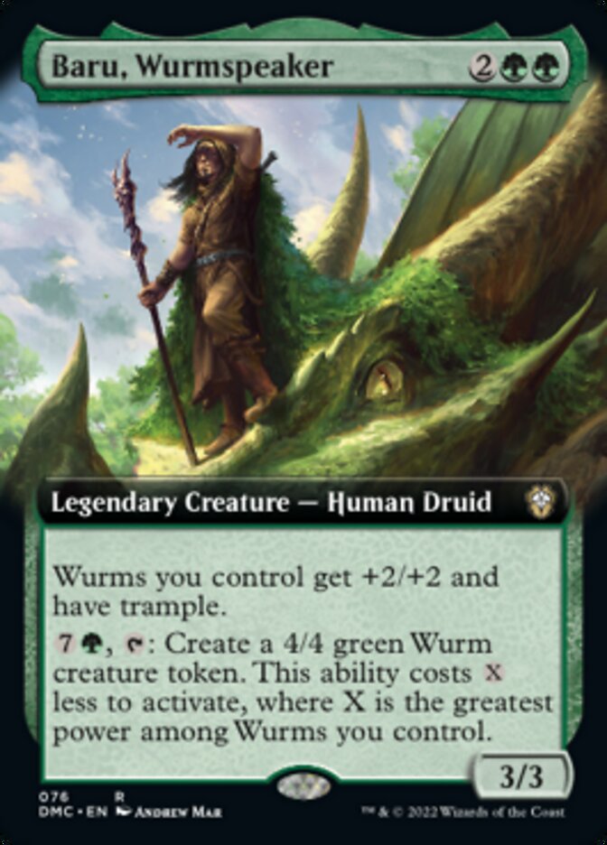 Baru, Wurmspeaker (Extended Art) [Dominaria United Commander] | Good Games Adelaide SA