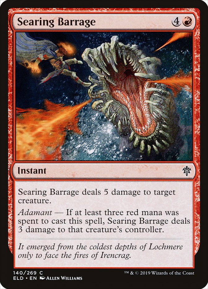 Searing Barrage 140 (Throne of Eldraine)  - Foil | Good Games Adelaide SA