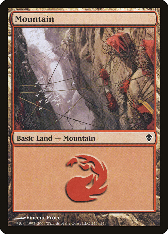 Mountain (245a) [Zendikar] | Good Games Adelaide SA
