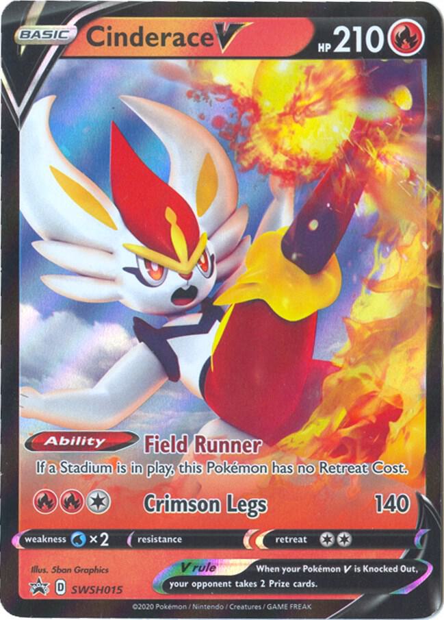 Cinderace V SWSH015 (SWSH: Sword & Shield Promo Cards)  - Holofoil | Good Games Adelaide SA