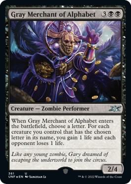 Gray Merchant of Alphabet Galaxy Foil 361 (Unfinity)  - Foil | Good Games Adelaide SA