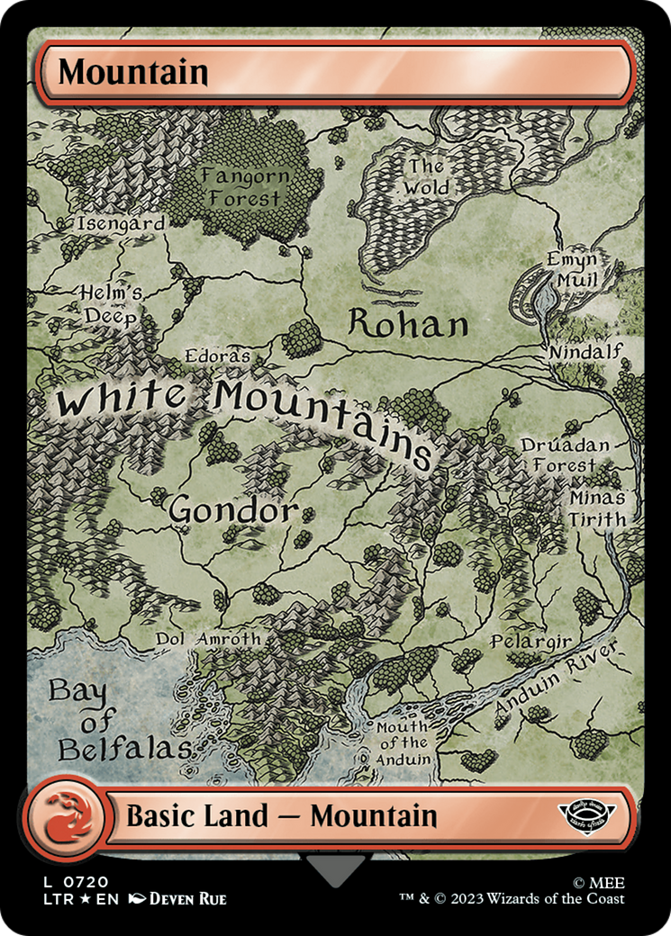 Mountain (720) (Surge Foil) [The Lord of the Rings: Tales of Middle-Earth] | Good Games Adelaide SA