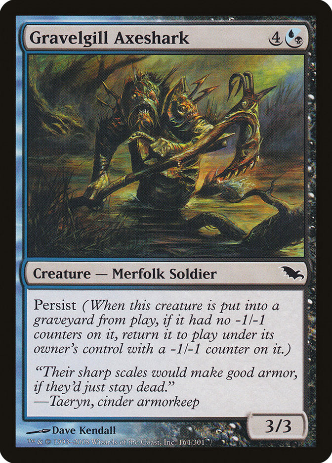Gravelgill Axeshark 164 (Shadowmoor)  - Foil | Good Games Adelaide SA