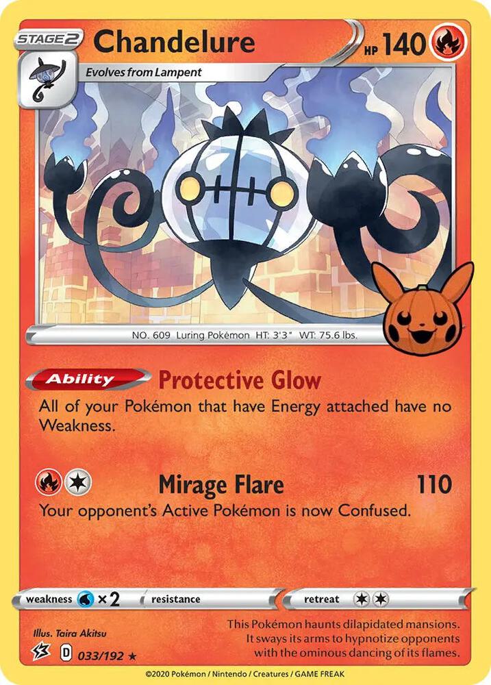 Chandelure 033/192 (Trick or Trade BOOster Bundle)  - Holofoil | Good Games Adelaide SA