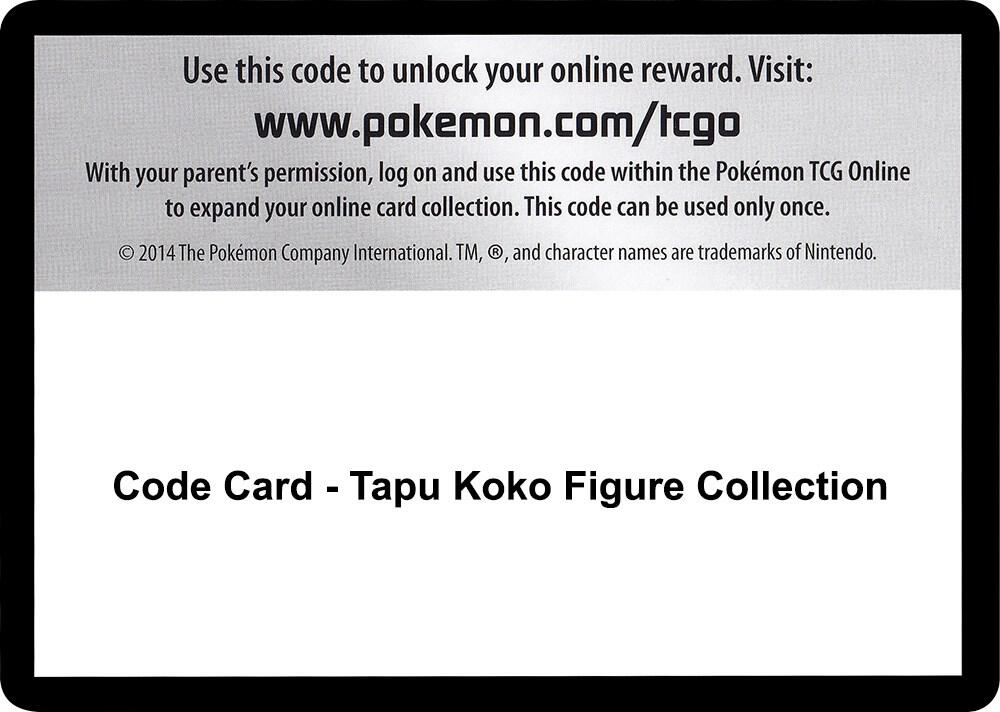 Code Card Tapu Koko Figure Collection  (SM - Guardians Rising)  | Good Games Adelaide SA