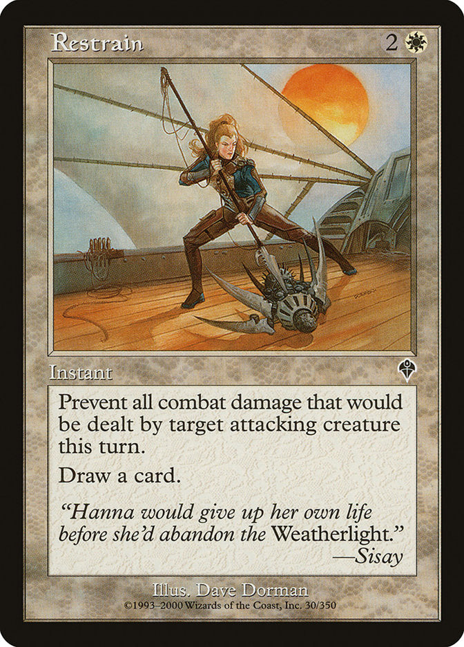 Restrain 30 (Invasion)  - Foil | Good Games Adelaide SA