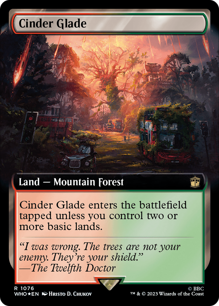 Cinder Glade (Extended Art) (Surge Foil) [Doctor Who] | Good Games Adelaide SA