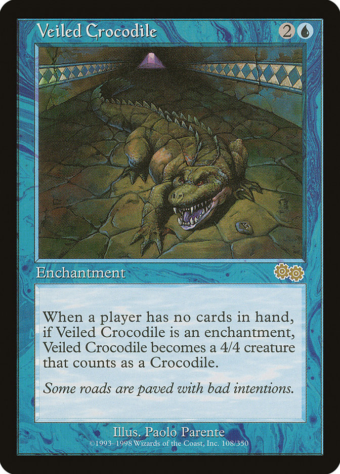 Veiled Crocodile 108 (Urza's Saga)  | Good Games Adelaide SA