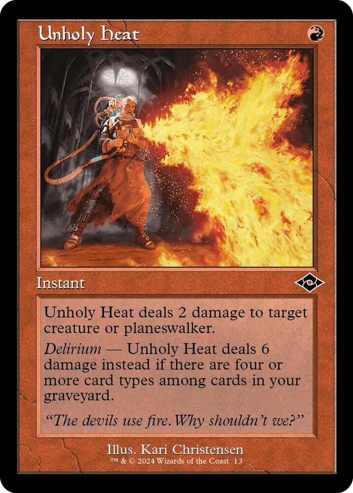 Unholy Heat Retro Frame 13 (Modern Horizons 2)  - Foil | Good Games Adelaide SA