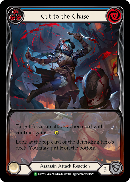 Cut to the Chase (Blue) [LGS115] (Promo)  Rainbow Foil | Good Games Adelaide SA