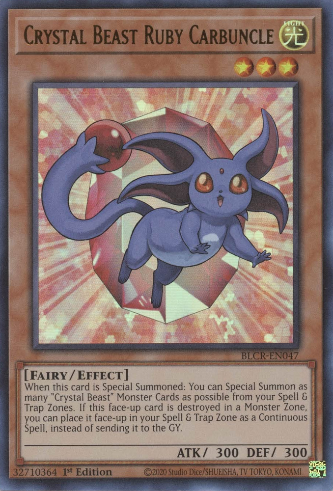 Crystal Beast Ruby Carbuncle [BLCR-EN047] Ultra Rare | Good Games Adelaide SA