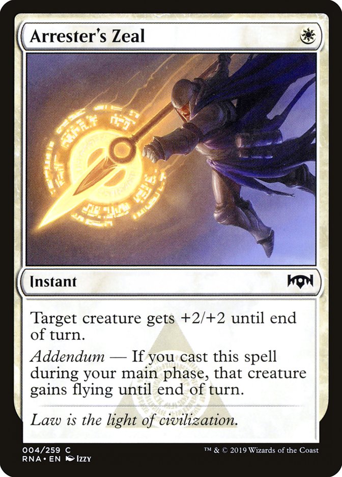 Arrester's Zeal [Ravnica Allegiance] | Good Games Adelaide SA