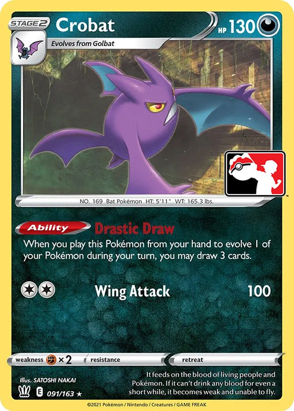 Crobat (091/163) [Prize Pack Series One] | Good Games Adelaide SA