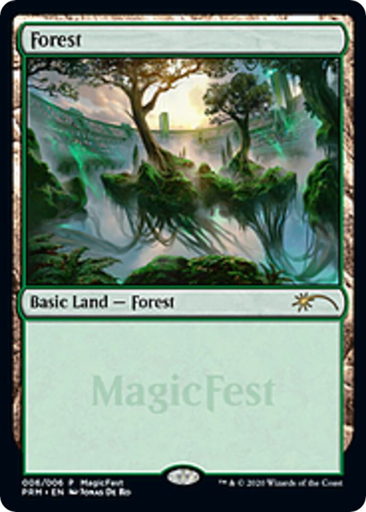 Forest 6 (MagicFest Cards)  - Foil | Good Games Adelaide SA