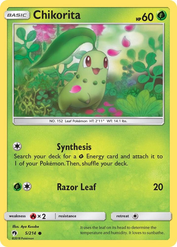 Chikorita 5/214 (SM - Lost Thunder)  | Good Games Adelaide SA