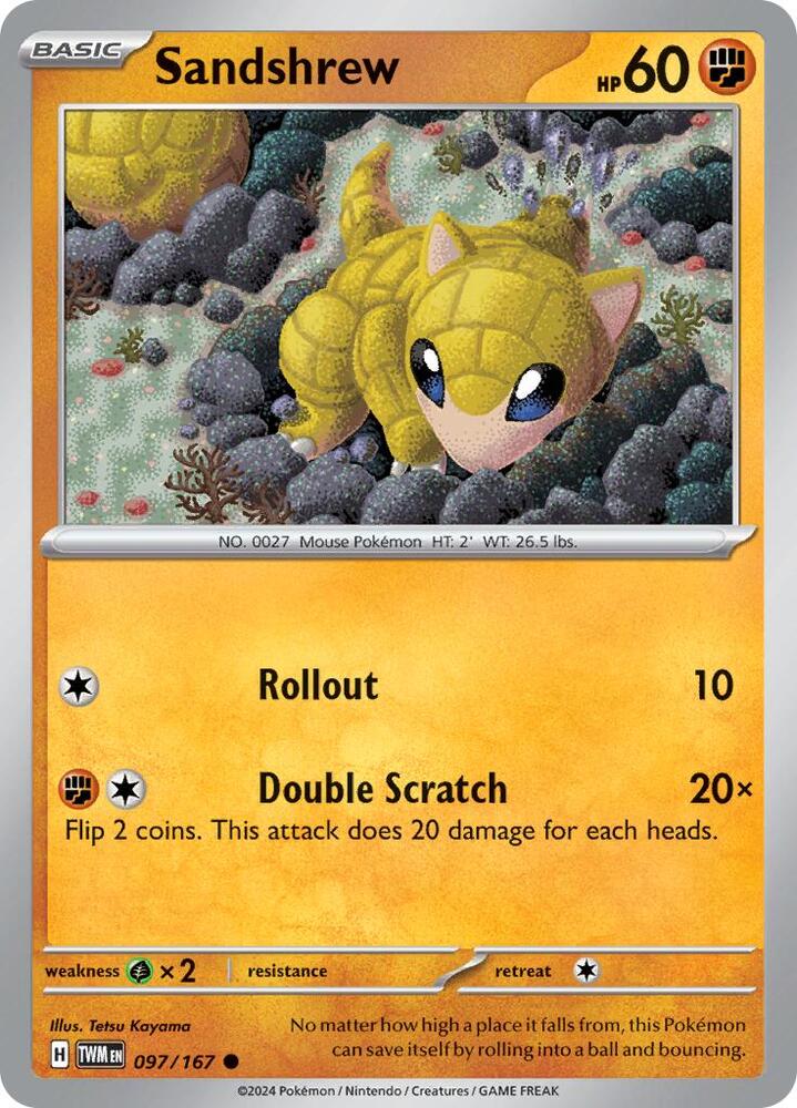 Sandshrew 097/167 (SV06: Twilight Masquerade)  | Good Games Adelaide SA