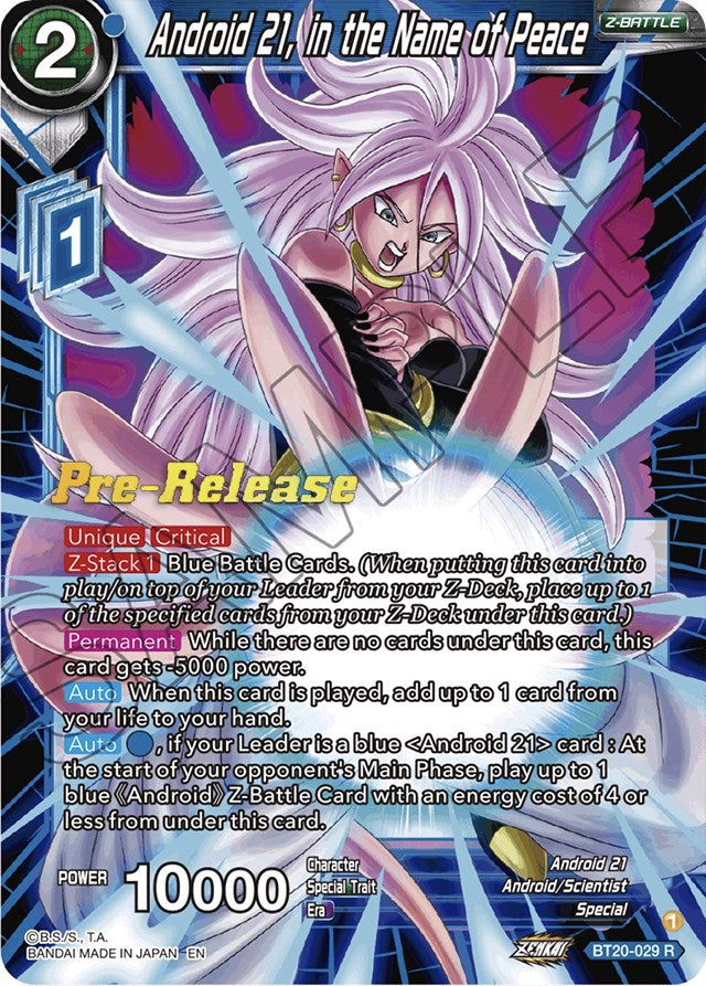 Android 21, in the Name of Peace (BT20-029) [Power Absorbed Prerelease Promos] | Good Games Adelaide SA