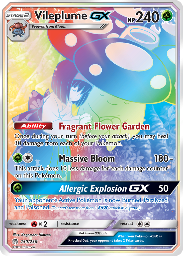 Vileplume GX (250/236) [Sun & Moon: Cosmic Eclipse] | Good Games Adelaide SA
