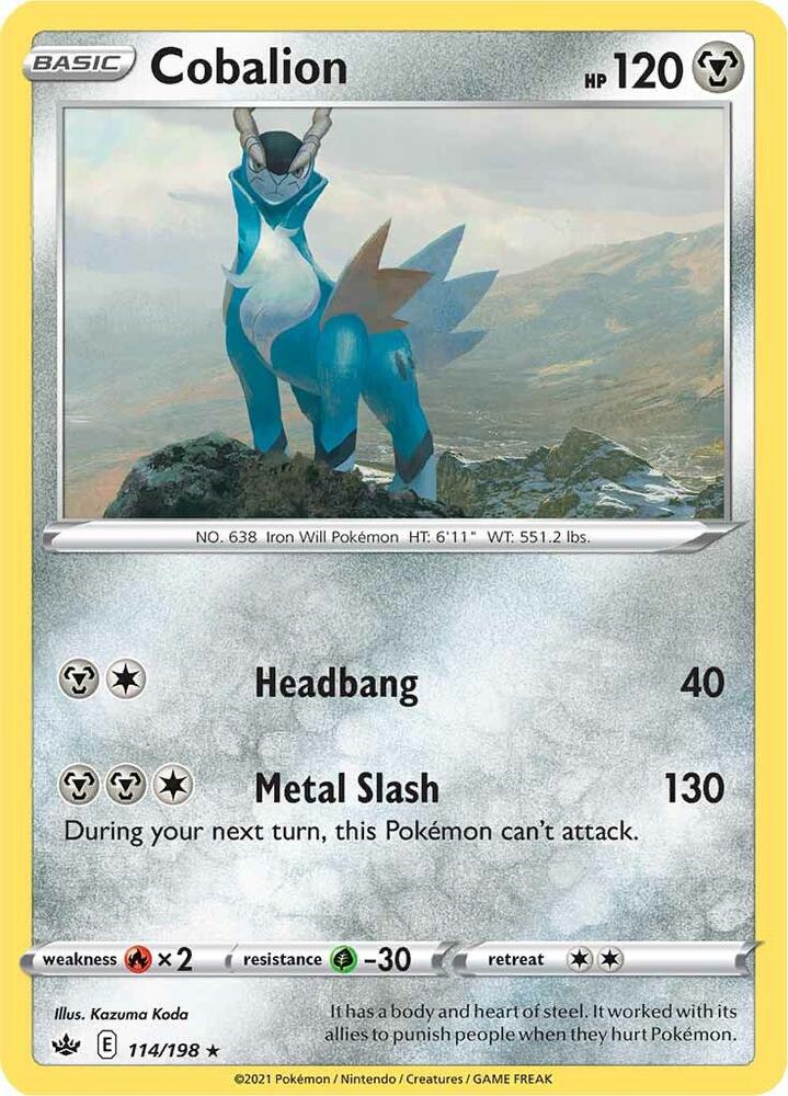 Cobalion 114/198 (SWSH06: Chilling Reign)  - Holofoil | Good Games Adelaide SA