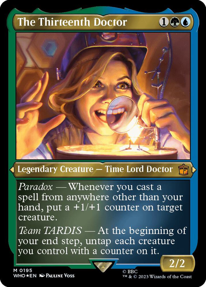 The Thirteenth Doctor Display Commander Thick Stock 195 (Universes Beyond: Doctor Who)  - Foil | Good Games Adelaide SA