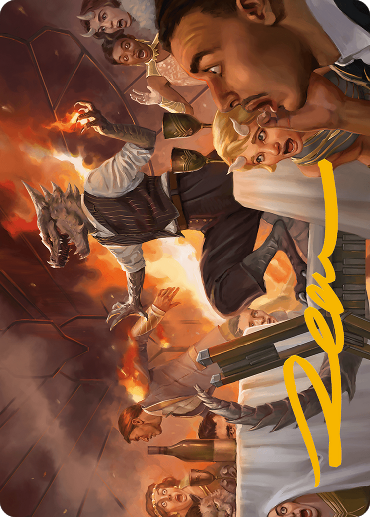 Party Thrasher Art Card (Gold-Stamped Signature) [Modern Horizons 3 Art Series] | Good Games Adelaide SA