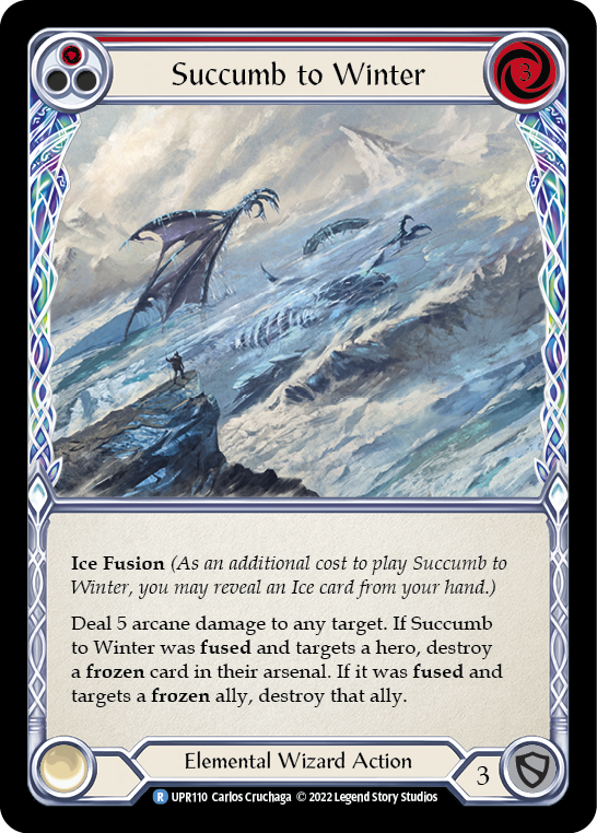 Succumb to Winter (Red) [UPR110] (Uprising)  Rainbow Foil | Good Games Adelaide SA