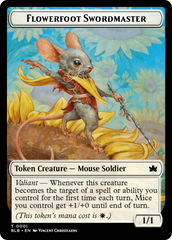 Rabbit // Flowerfoot Swordmaster Double-Sided Token [Bloomburrow Tokens] | Good Games Adelaide SA