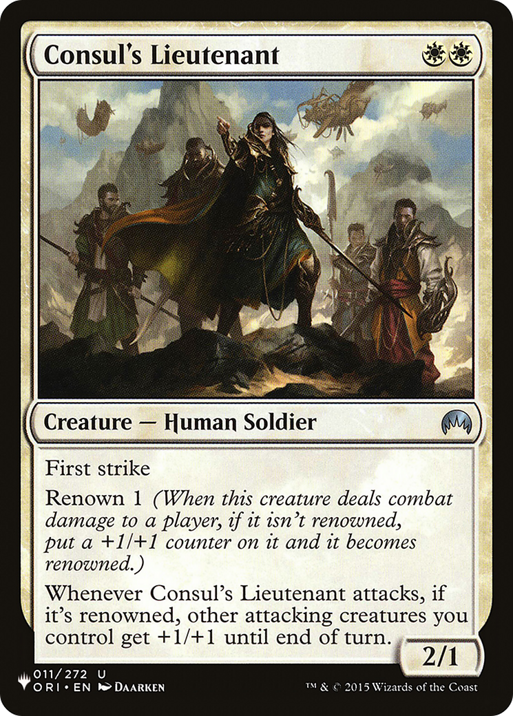 Consul's Lieutenant [The List Reprints] | Good Games Adelaide SA