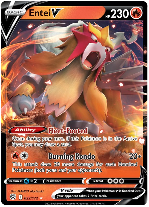 Entei V (022/172) [Sword & Shield: Brilliant Stars] | Good Games Adelaide SA