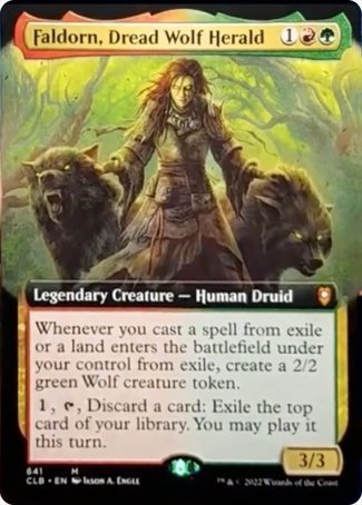 Faldorn, Dread Wolf Herald (Extended Art) [Commander Legends: Battle for Baldur's Gate] | Good Games Adelaide SA