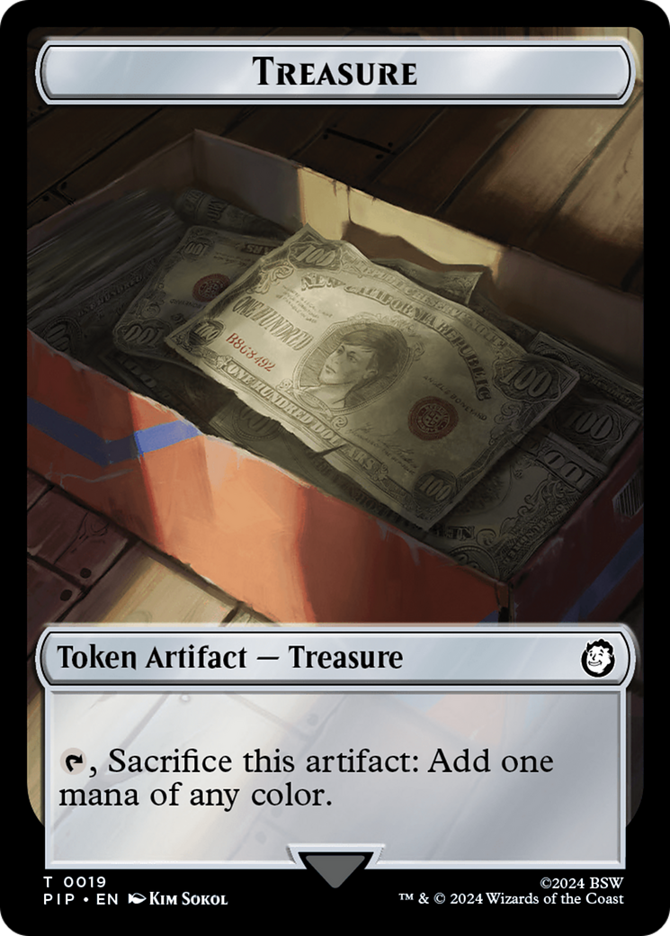 Treasure (0019) // Warrior Double-Sided Token [Fallout Tokens] | Good Games Adelaide SA