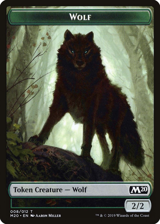 Wolf Token [Core Set 2020 Tokens] | Good Games Adelaide SA