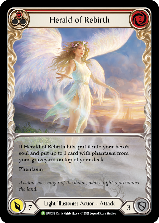 Herald of Rebirth (Red) [FAB032] (Promo)  Rainbow Foil | Good Games Adelaide SA