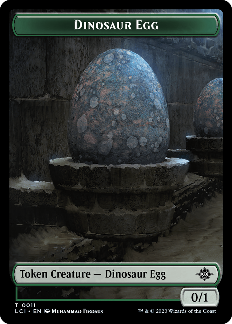 Dinosaur Egg // Dinosaur (0010) Double-Sided Token [The Lost Caverns of Ixalan Tokens] | Good Games Adelaide SA