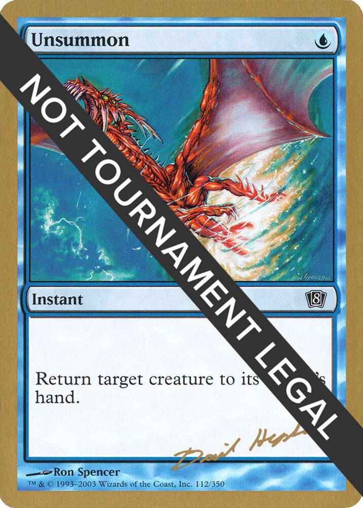 Unsummon 2003 Dave Humpherys 8ED dh112/142 (World Championship Decks)  | Good Games Adelaide SA