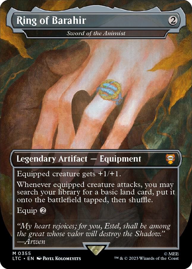 Ring of Barahir Sword of the Animist 355 (Commander: The Lord of the Rings: Tales of Middle-earth)  - Borderless Foil | Good Games Adelaide SA