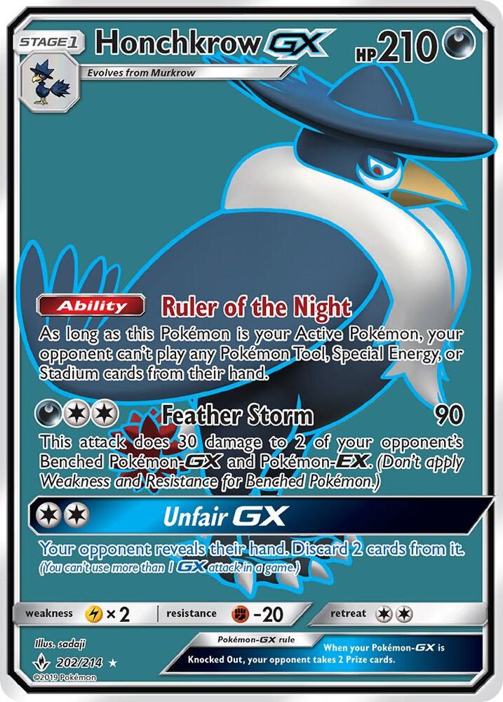 Honchkrow GX Full Art 202/214 (SM - Unbroken Bonds)  - Holofoil | Good Games Adelaide SA