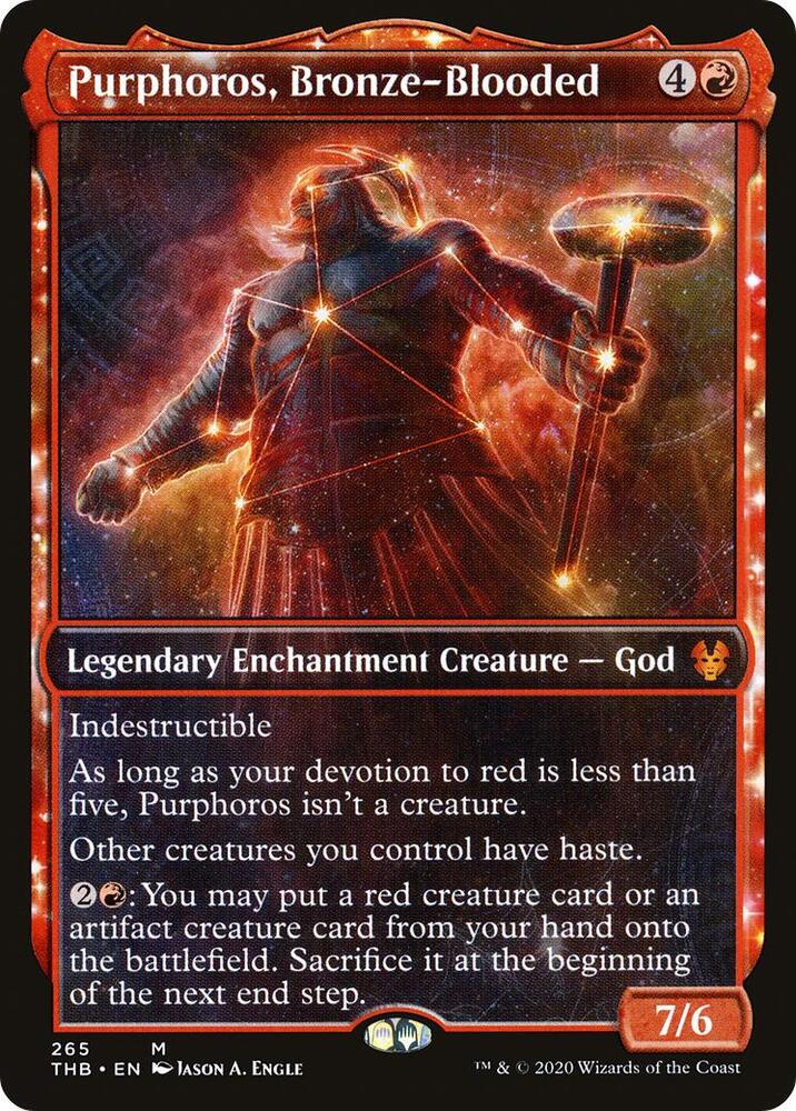 Purphoros, Bronze-Blooded 265 (Theros Beyond Death)  - Foil | Good Games Adelaide SA
