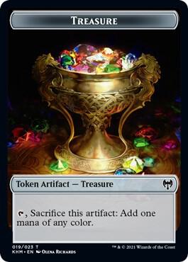 Treasure Spirit Double Sided Token 19 // 4 (Kaldheim)  - Foil | Good Games Adelaide SA