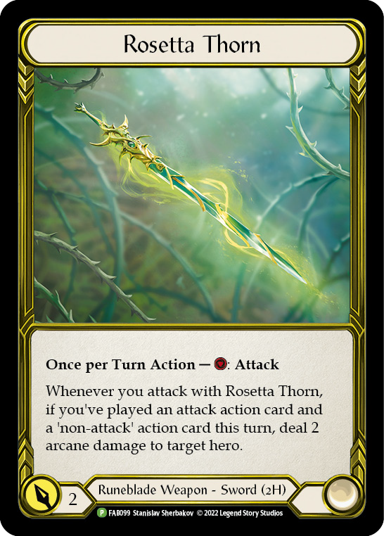 Rosetta Thorn (Golden) [FAB099] (Promo)  Cold Foil | Good Games Adelaide SA