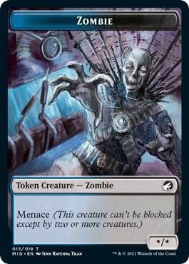 Zombie 015 Token 15 (Innistrad: Midnight Hunt)  | Good Games Adelaide SA