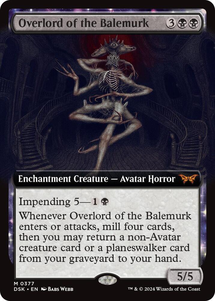 Overlord of the Balemurk 377 (Duskmourn: House of Horror)  - Extended Art | Good Games Adelaide SA
