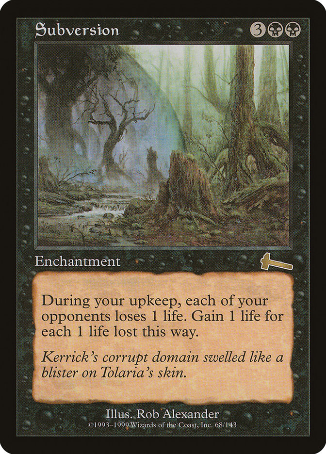 Subversion 68 (Urza's Legacy)  | Good Games Adelaide SA