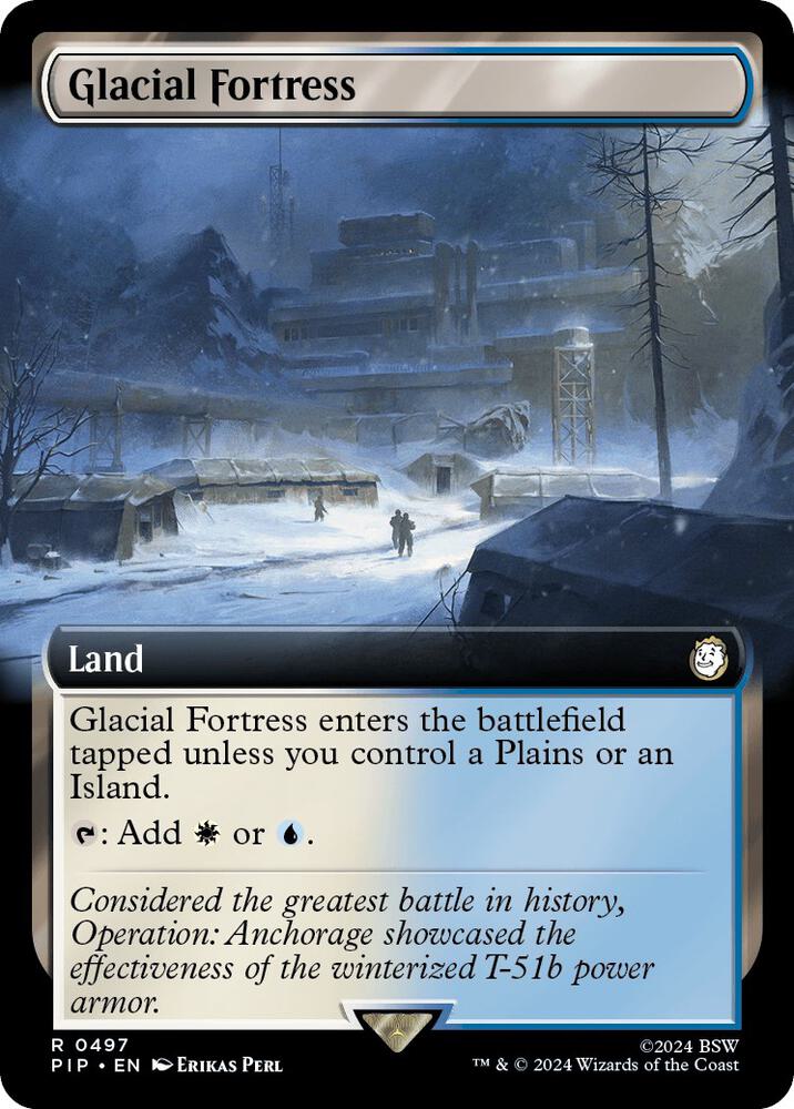 Glacial Fortress Extended Art 497 (Universes Beyond: Fallout)  | Good Games Adelaide SA