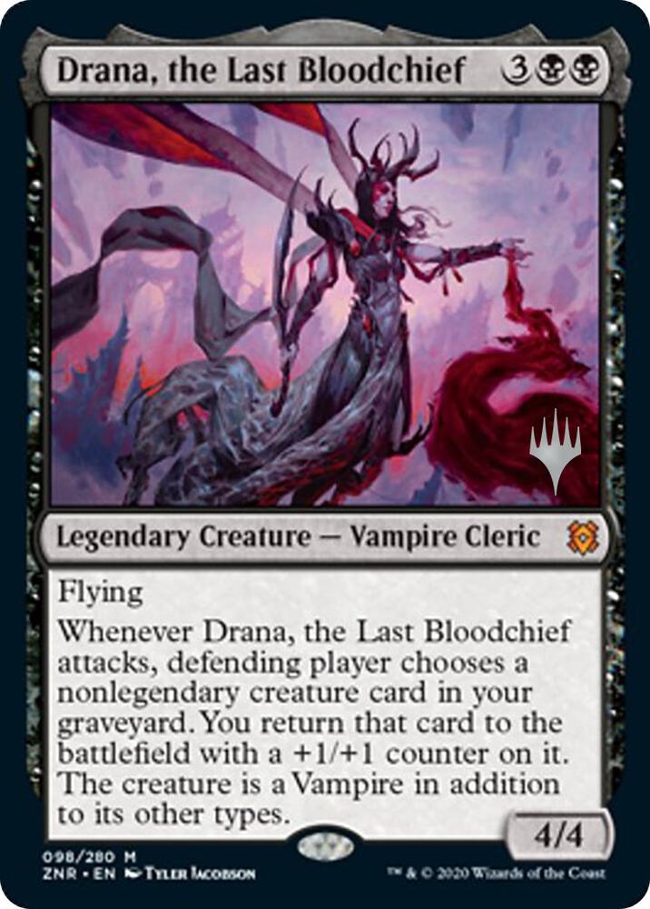Drana the Last Bloodchief 98 (Promo Pack: Zendikar Rising)  - Foil | Good Games Adelaide SA