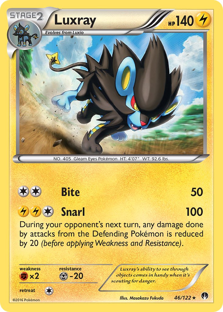 Luxray (46/122) (Cracked Ice Holo) [XY: BREAKpoint] | Good Games Adelaide SA