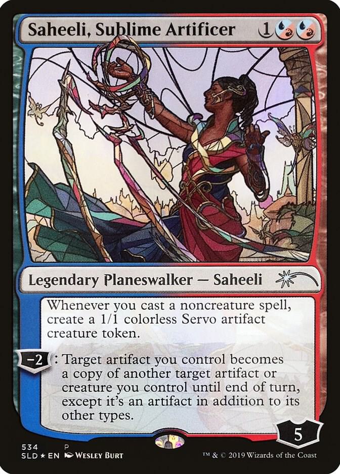 Saheeli Sublime Artificer Stained Glass 534 (Secret Lair Drop Series)  - Foil | Good Games Adelaide SA