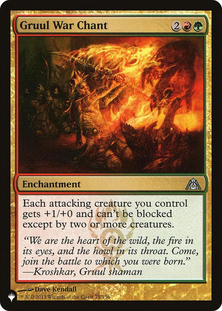 Gruul War Chant 75/156 (The List Reprints)  | Good Games Adelaide SA